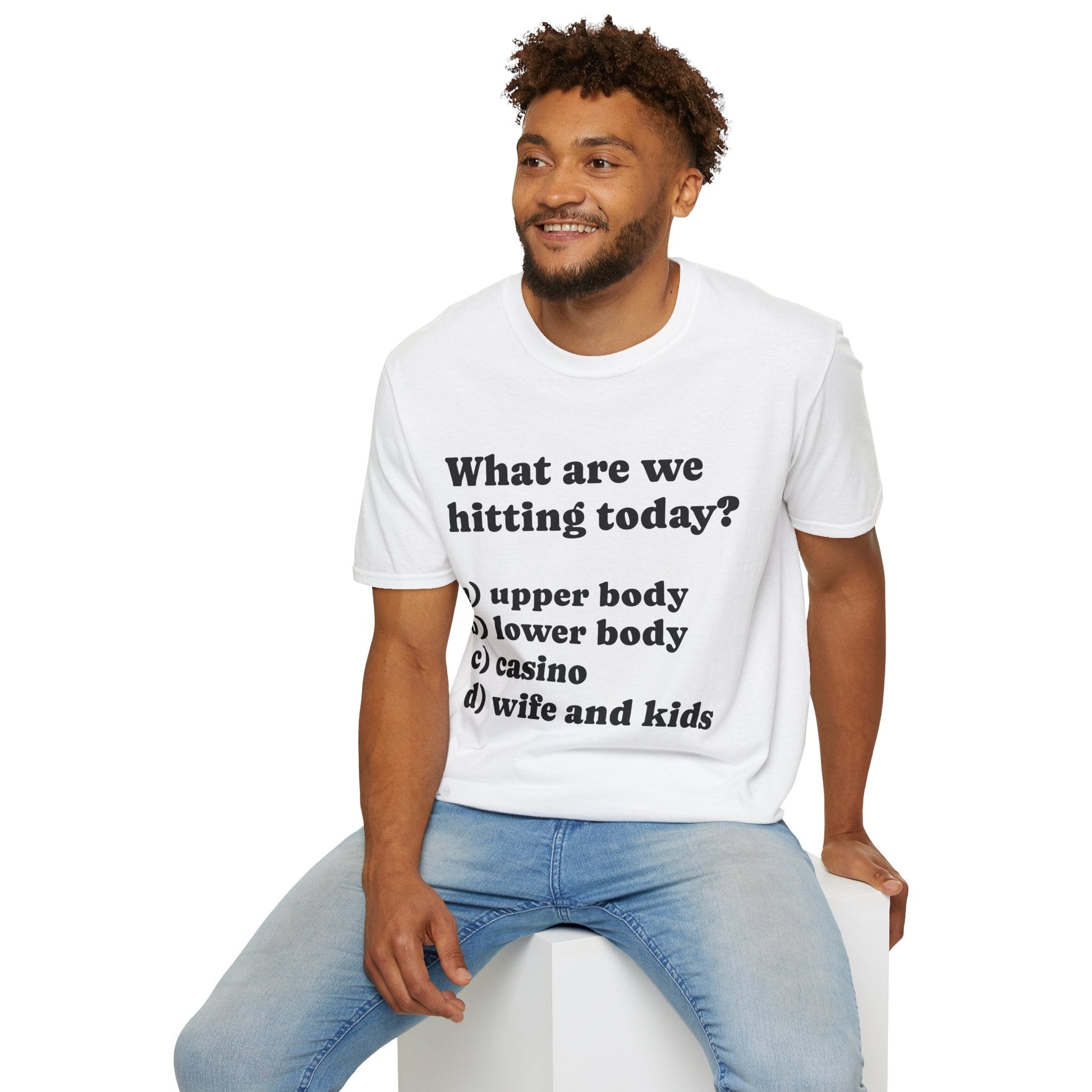 What are we hitting today T-shirt - WitFit - Printify