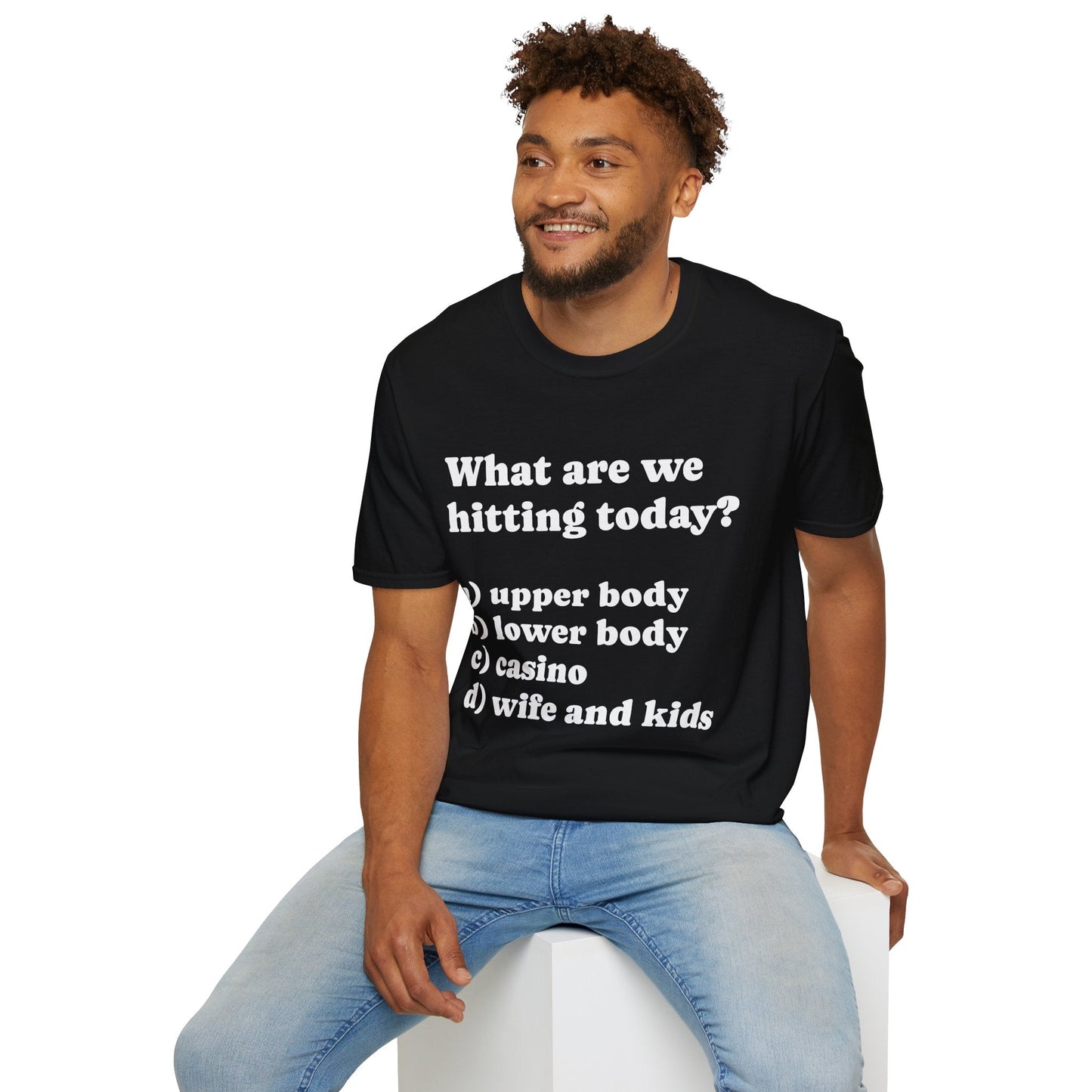 What are we hitting today T-shirt - WitFit - Printify