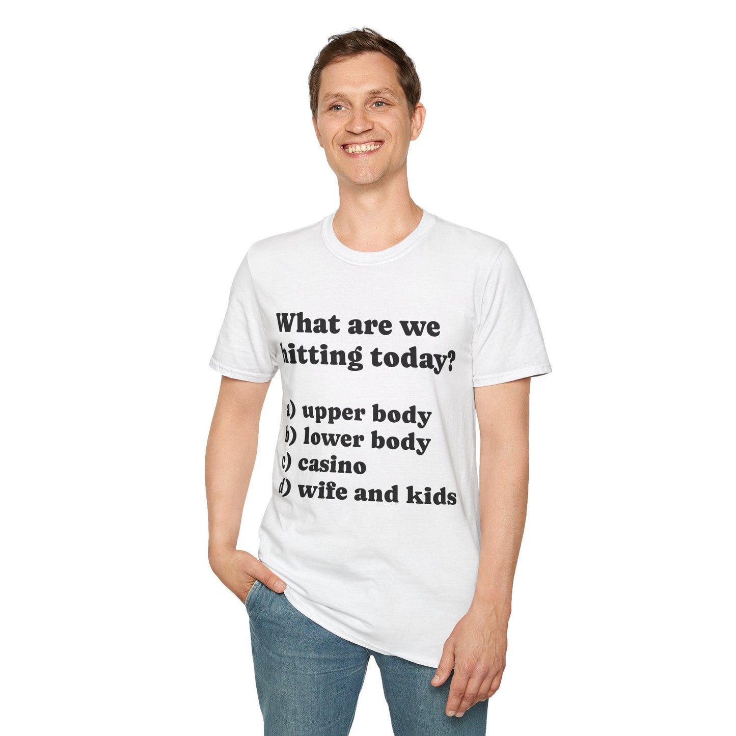 What are we hitting today T-shirt - WitFit - Printify