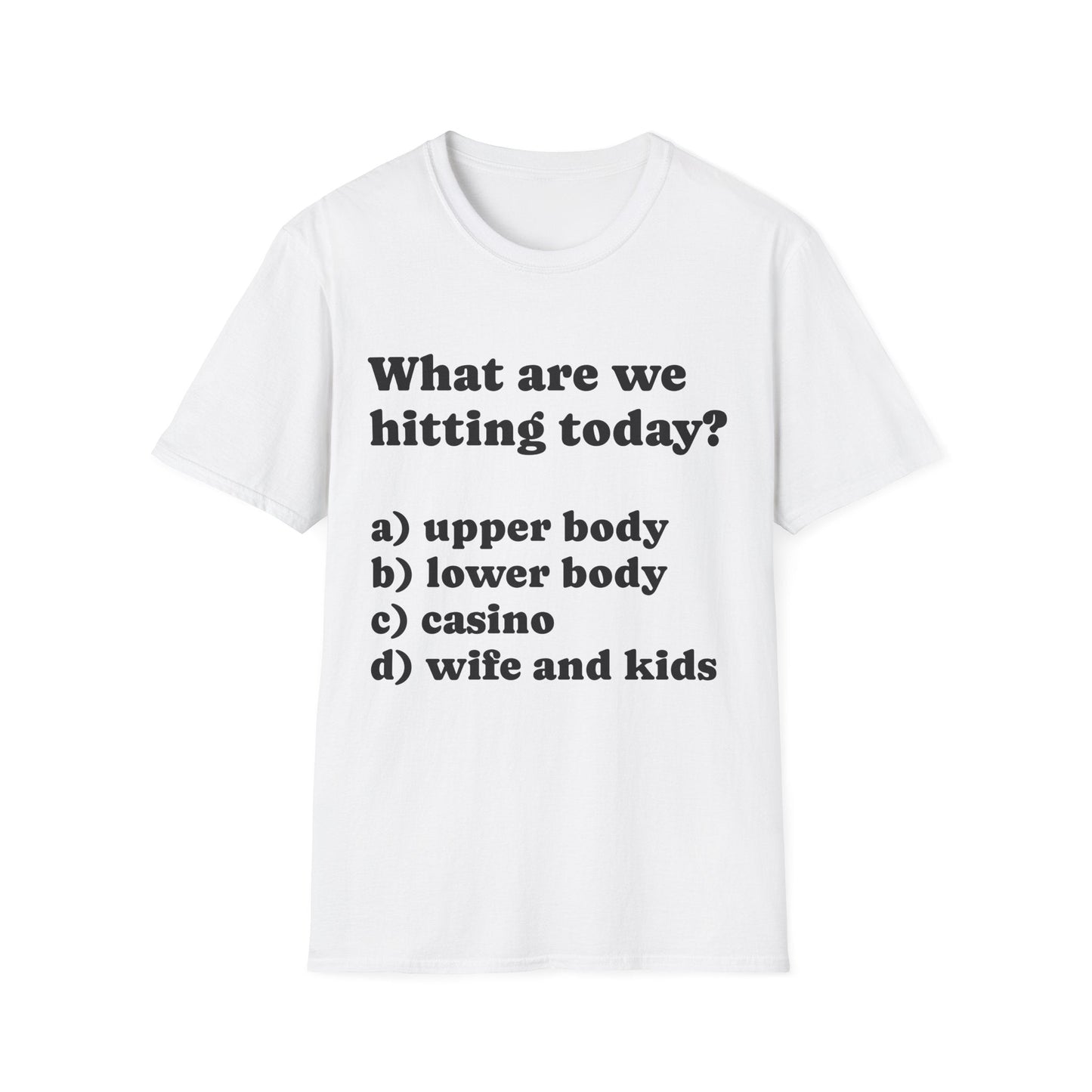 What are we hitting today T-shirt - WitFit - Printify